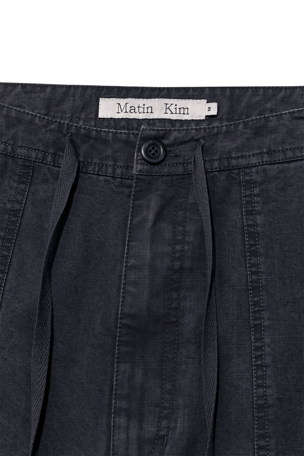 Matinkim Patch Point Washed Cotton Pants IN Charcoal