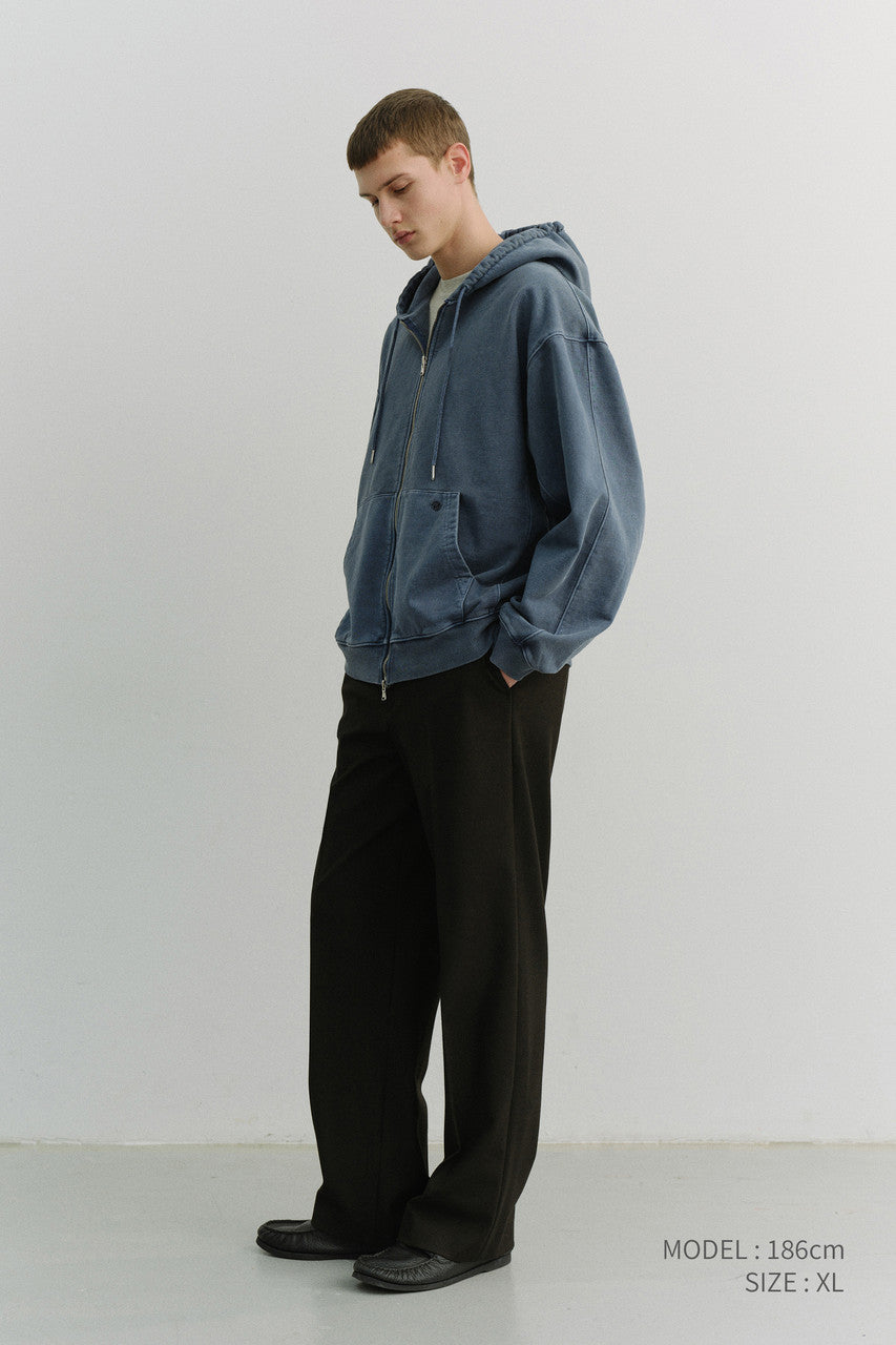 Dunst Unisex Garment Dyed Zip-Up Hoodie Navy