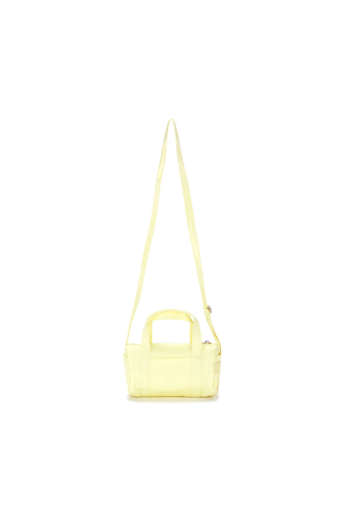 [matinkim] GLOSSY LOGO SPORTY MINI DUFFEL BAG IN LIGHT YELLOW
