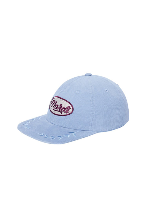 CORDUROY CAP MARDI VINTAGE LOGO_SKY