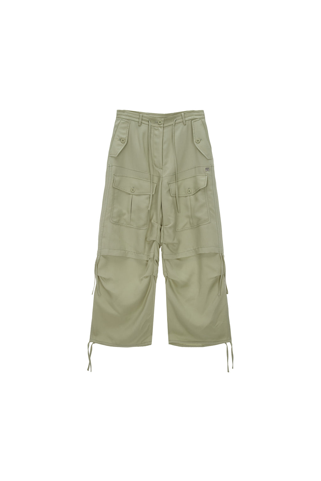 Matinkim Rayon String Cargo Pants IN Light Khaki