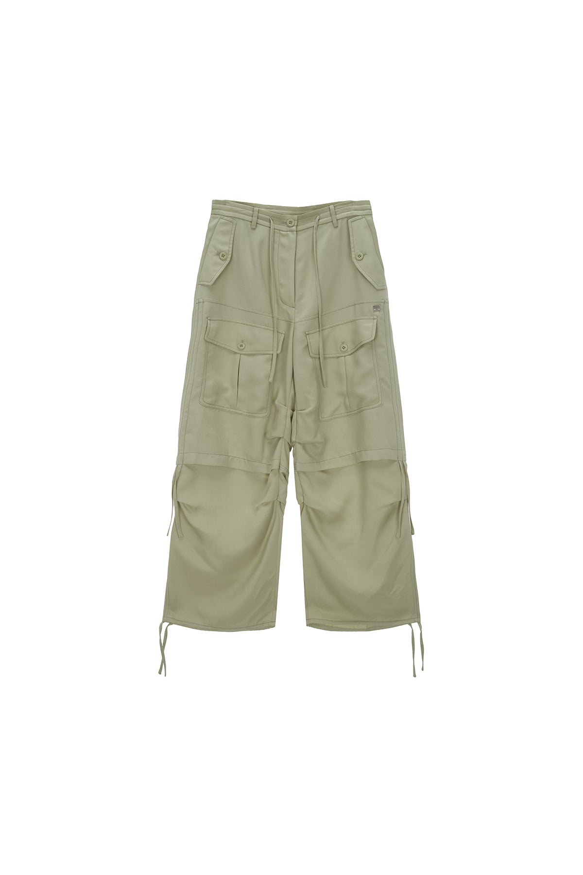 Matinkim Rayon String Cargo Pants IN Light Khaki