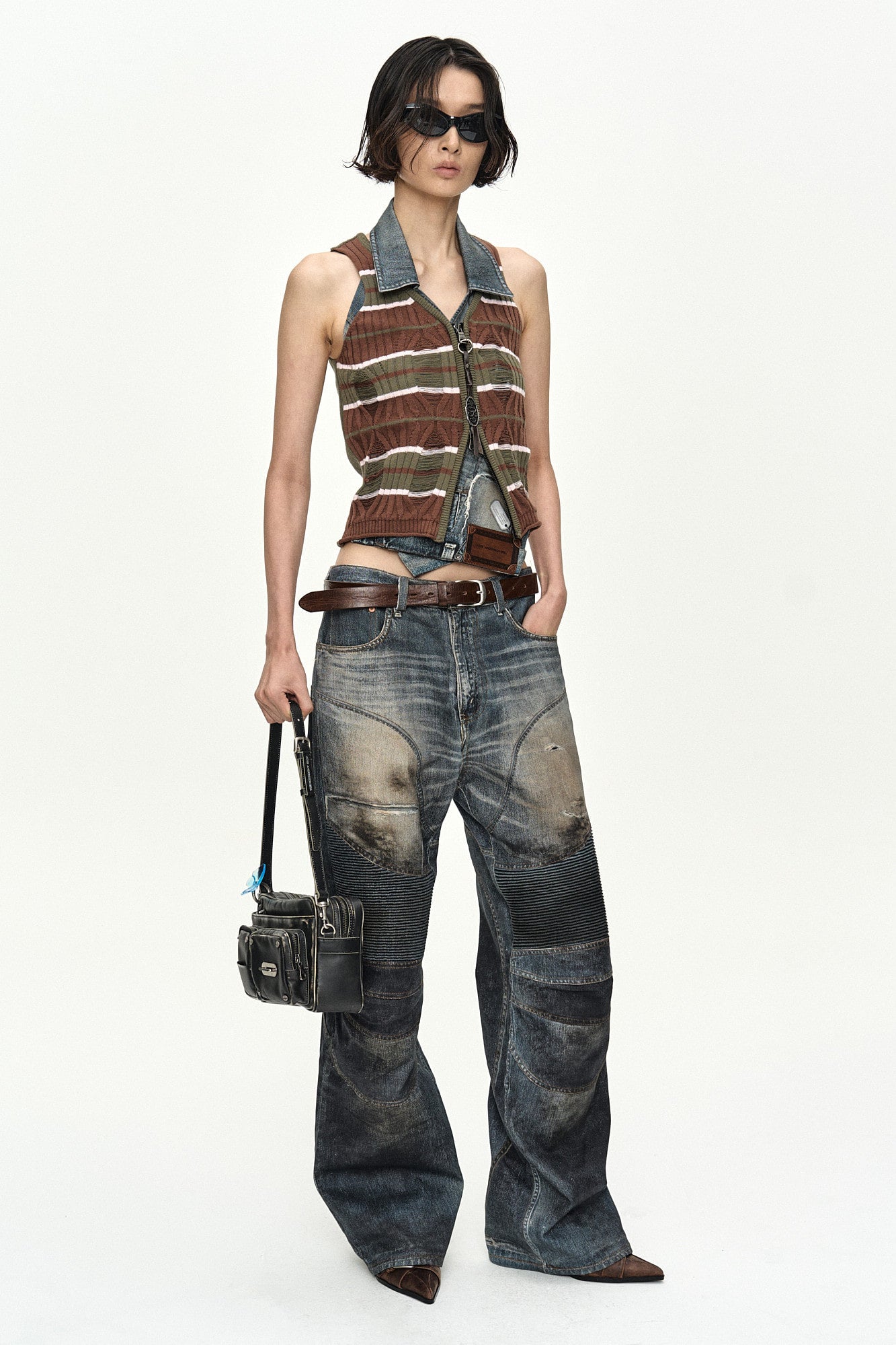 Andersson Bell Stripe Open Knit Vest