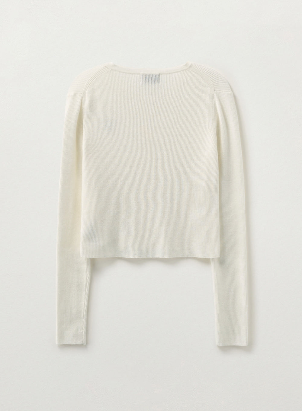 [satur] (W) Plain Long Sleeve Cardigan - Cream