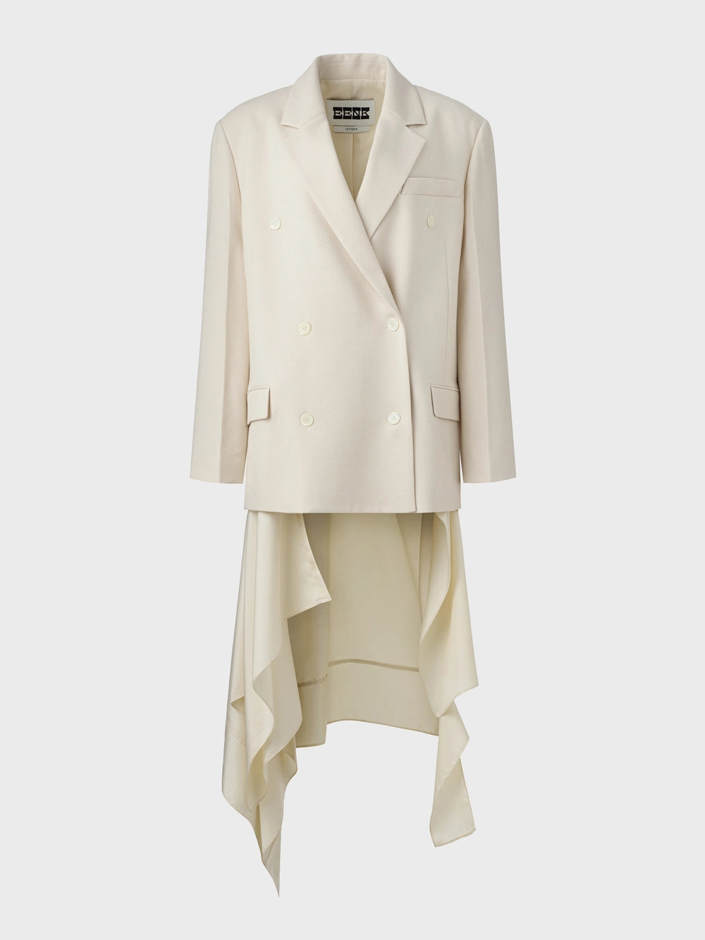 EENK Transformable Double-Breasted Blazer - Ivory