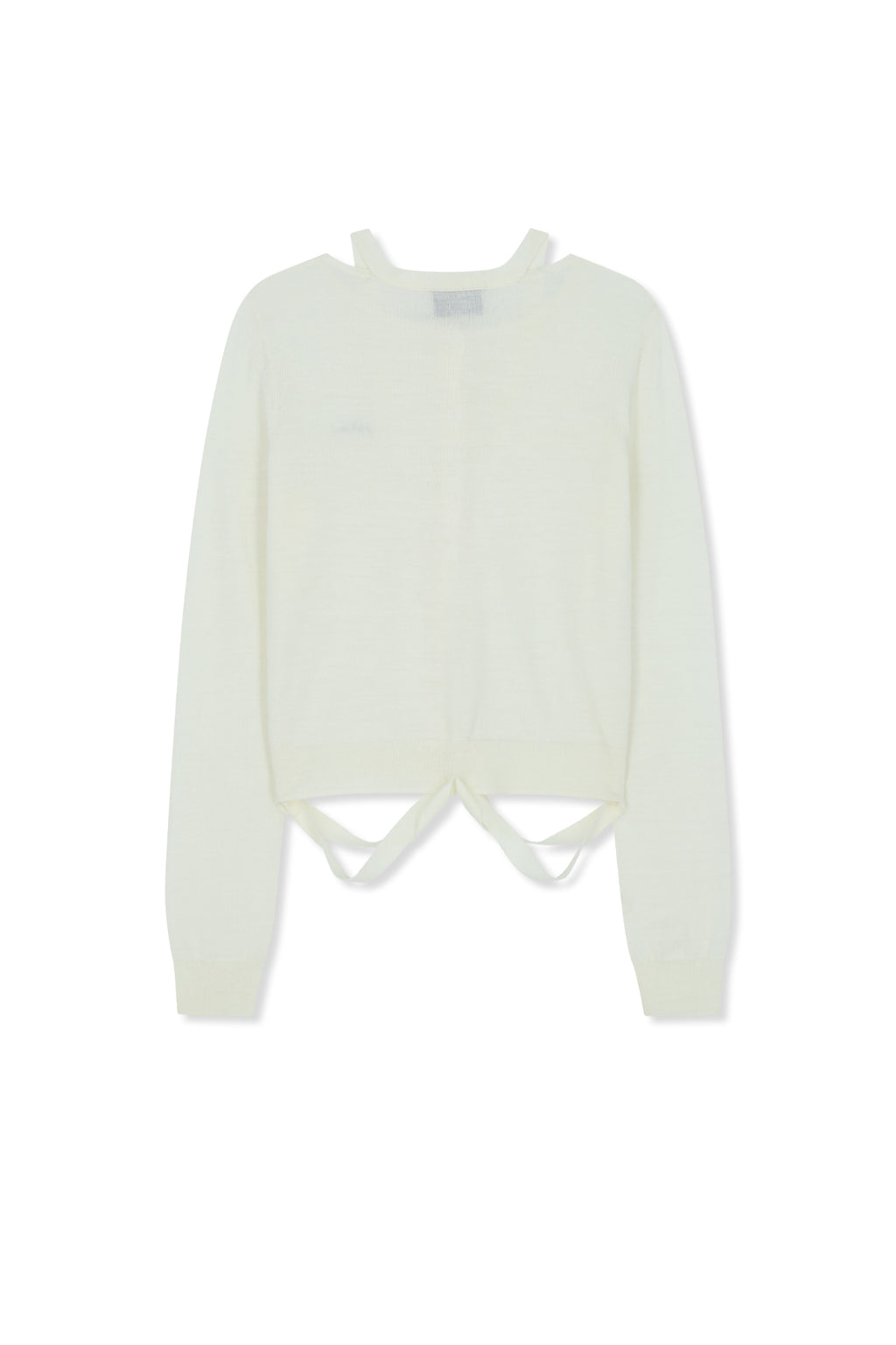 Matinkim String Detail Knit Cardigan IN Cream
