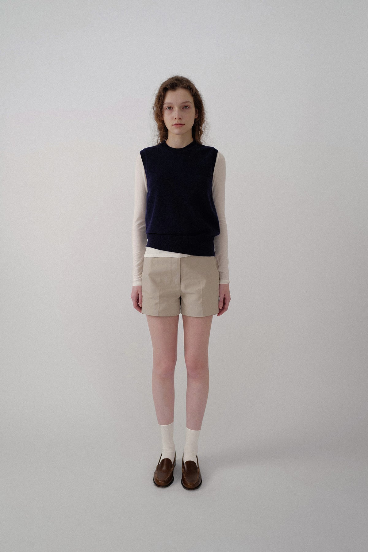 Nothing Written Emitt u-neck wool slipover (Navy)