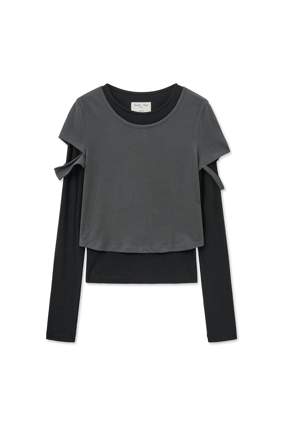 Matinkim Layered Point Slim Top IN Charcoal