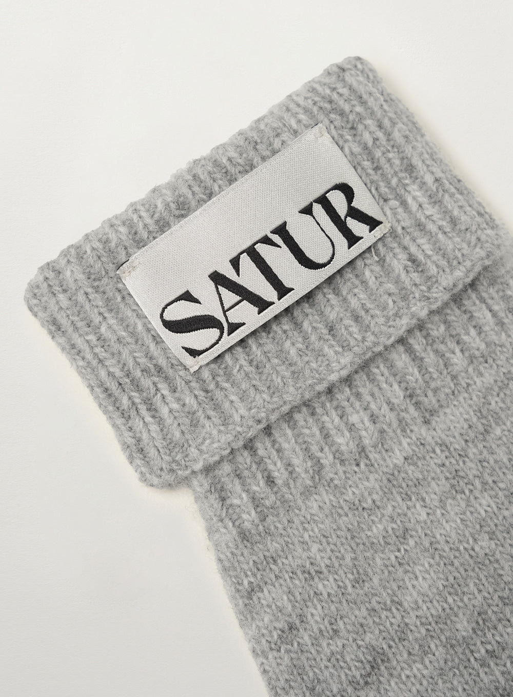 [satur] Basic Knit Glove - Light Gray