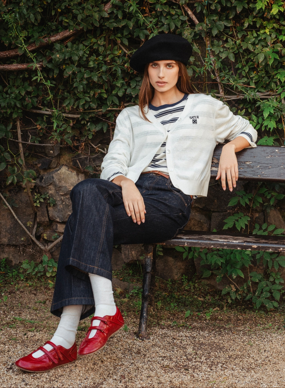 Satur Loren Linen Blend Cardigan - White