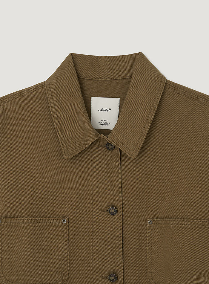 Mango Maniplease Selk Denim Jacket Camel