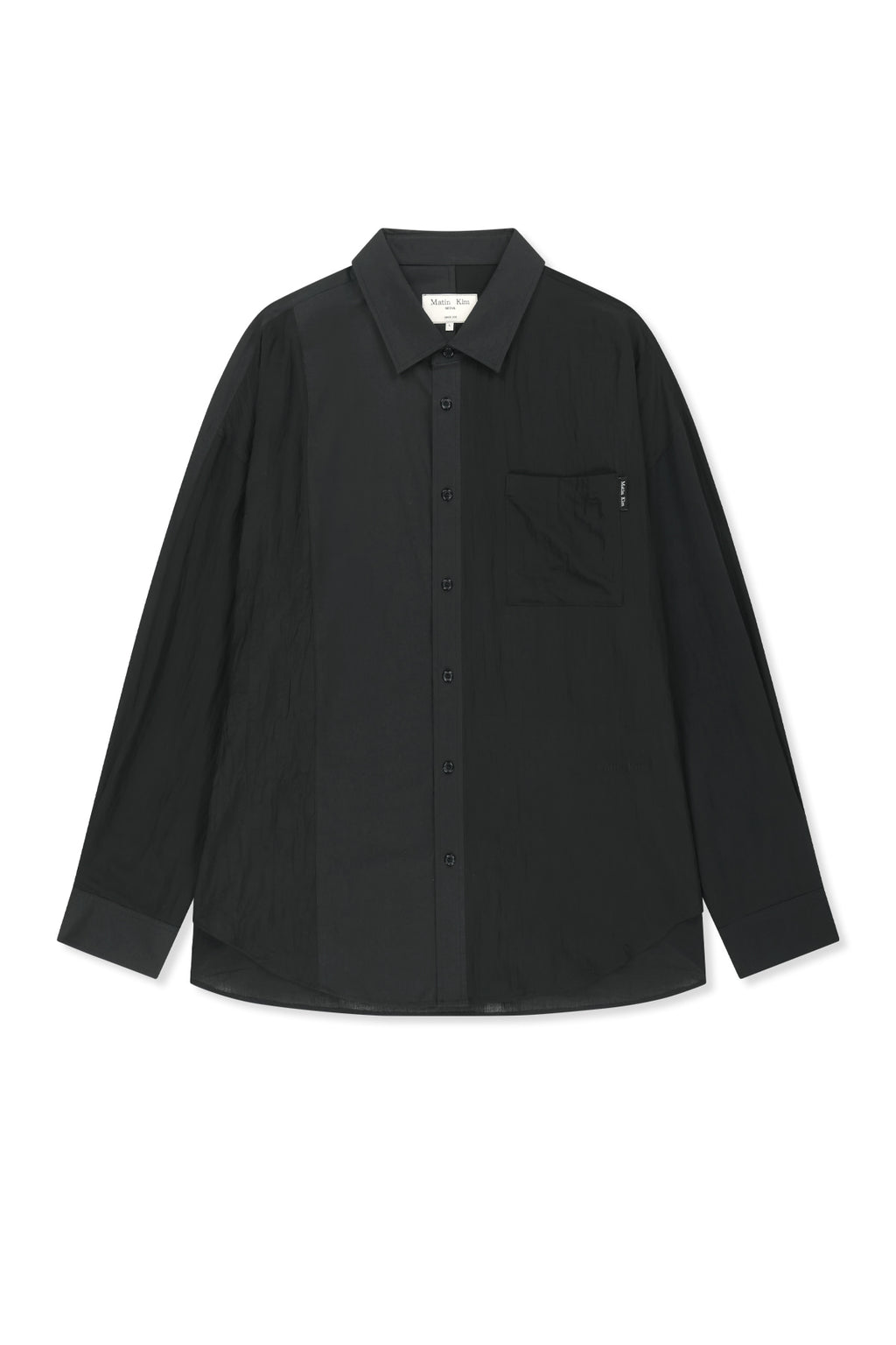 Matinkim Mixed Panel Over Fit Shirt IN Black