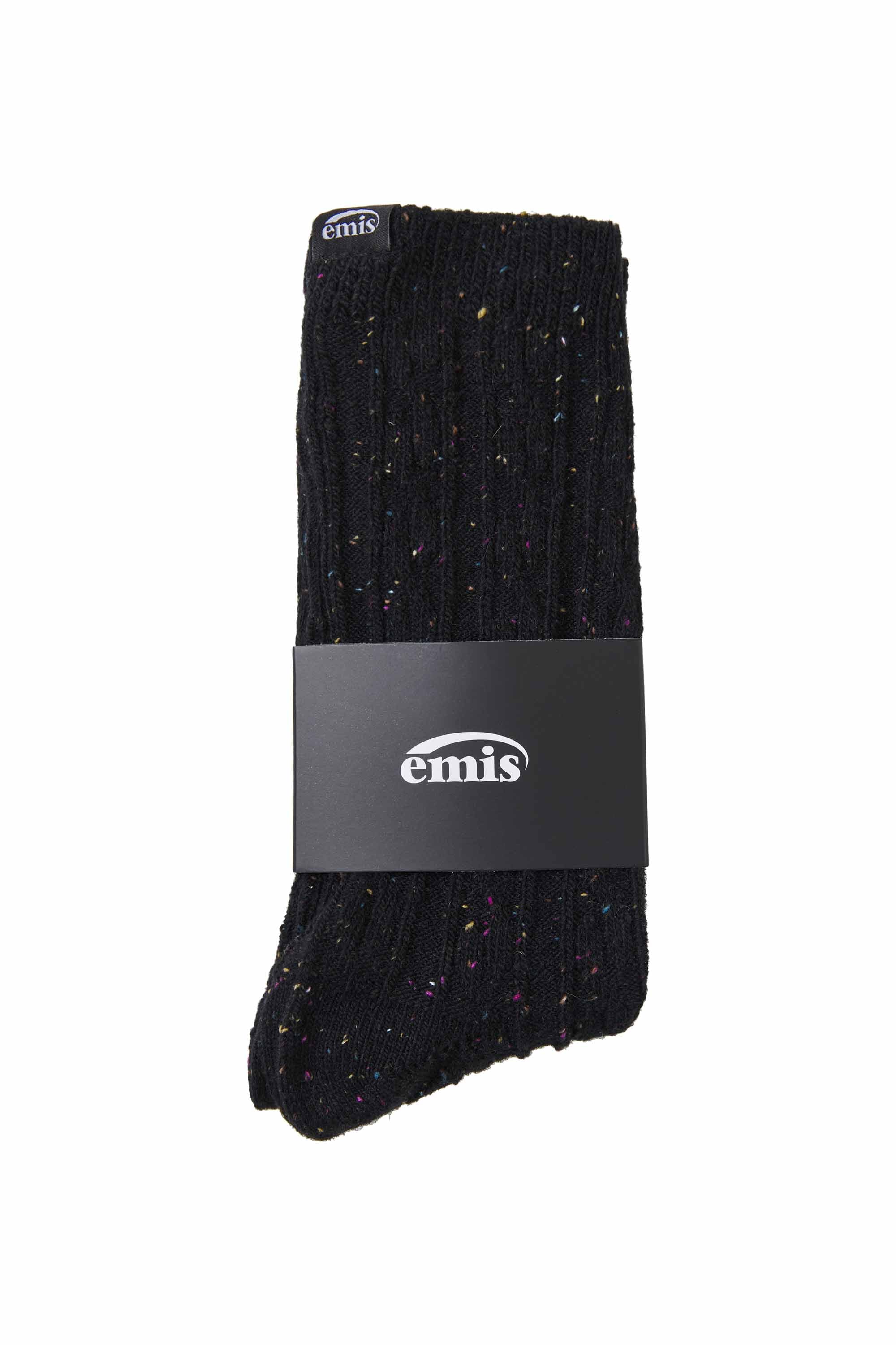 (MENS) NEP CABLE SOCKS-BLACK