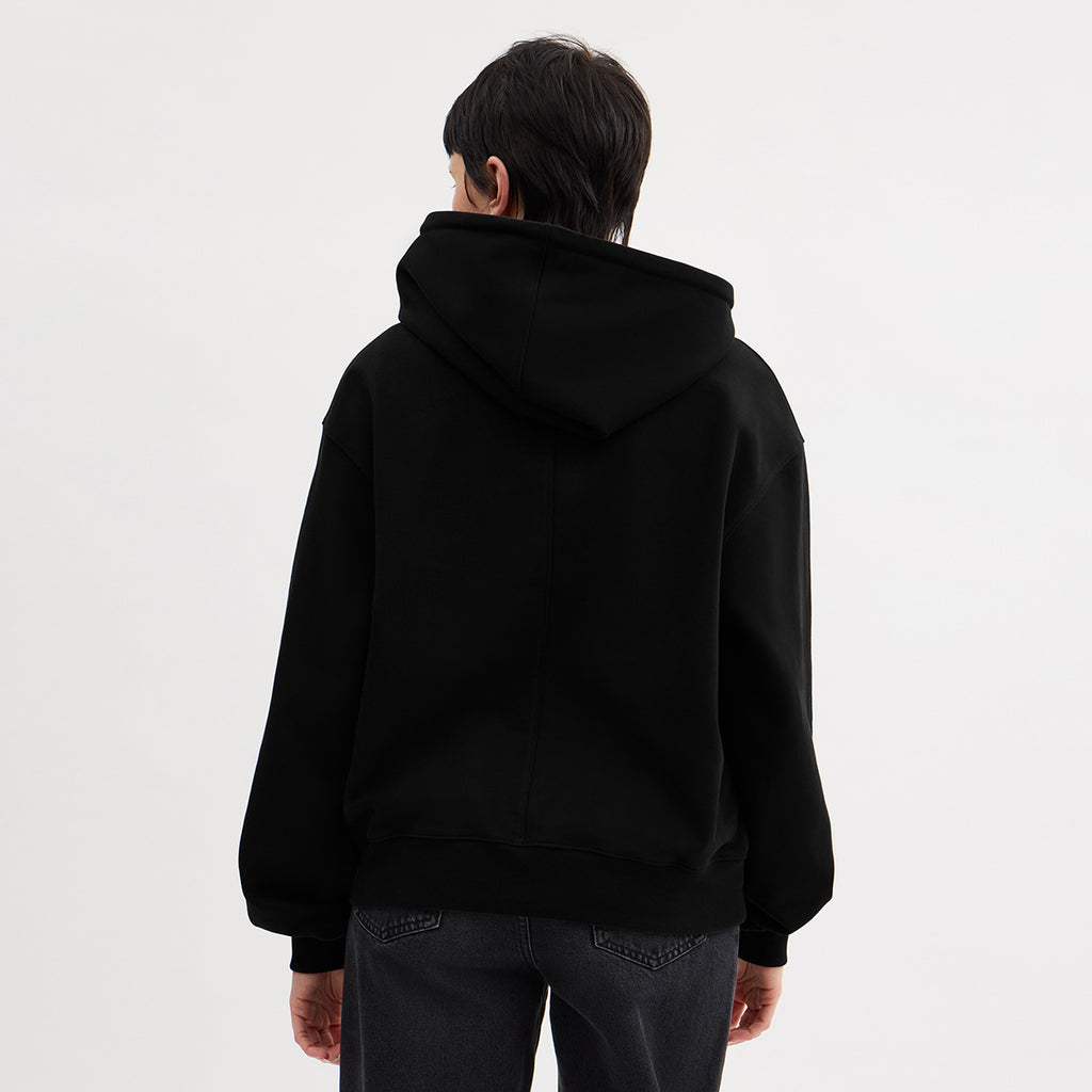 Matinkim Matin Kim X Coach Logo Embroidery Hoodie IN Black