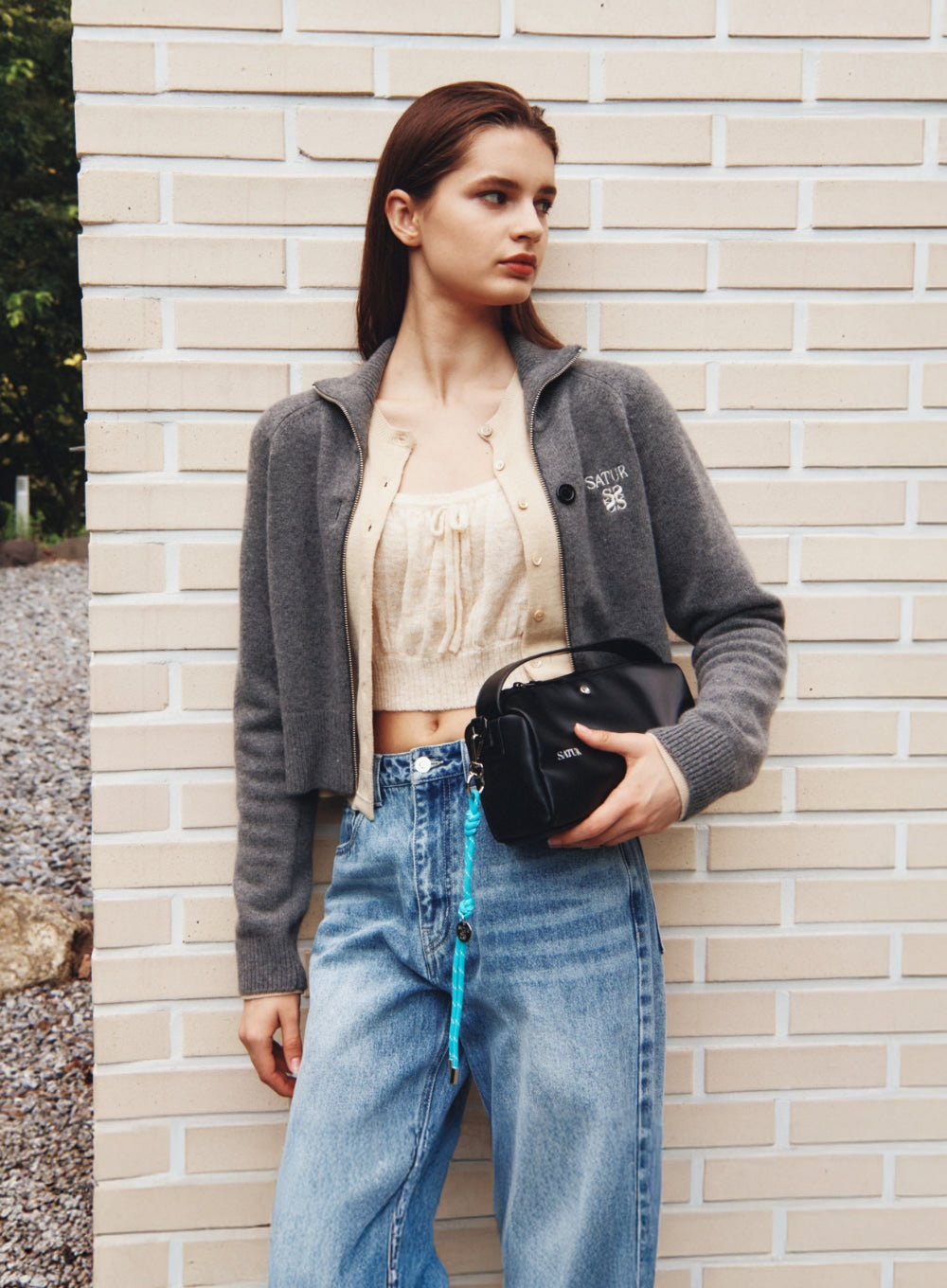 [satur] Verona Small Square Bag - Black