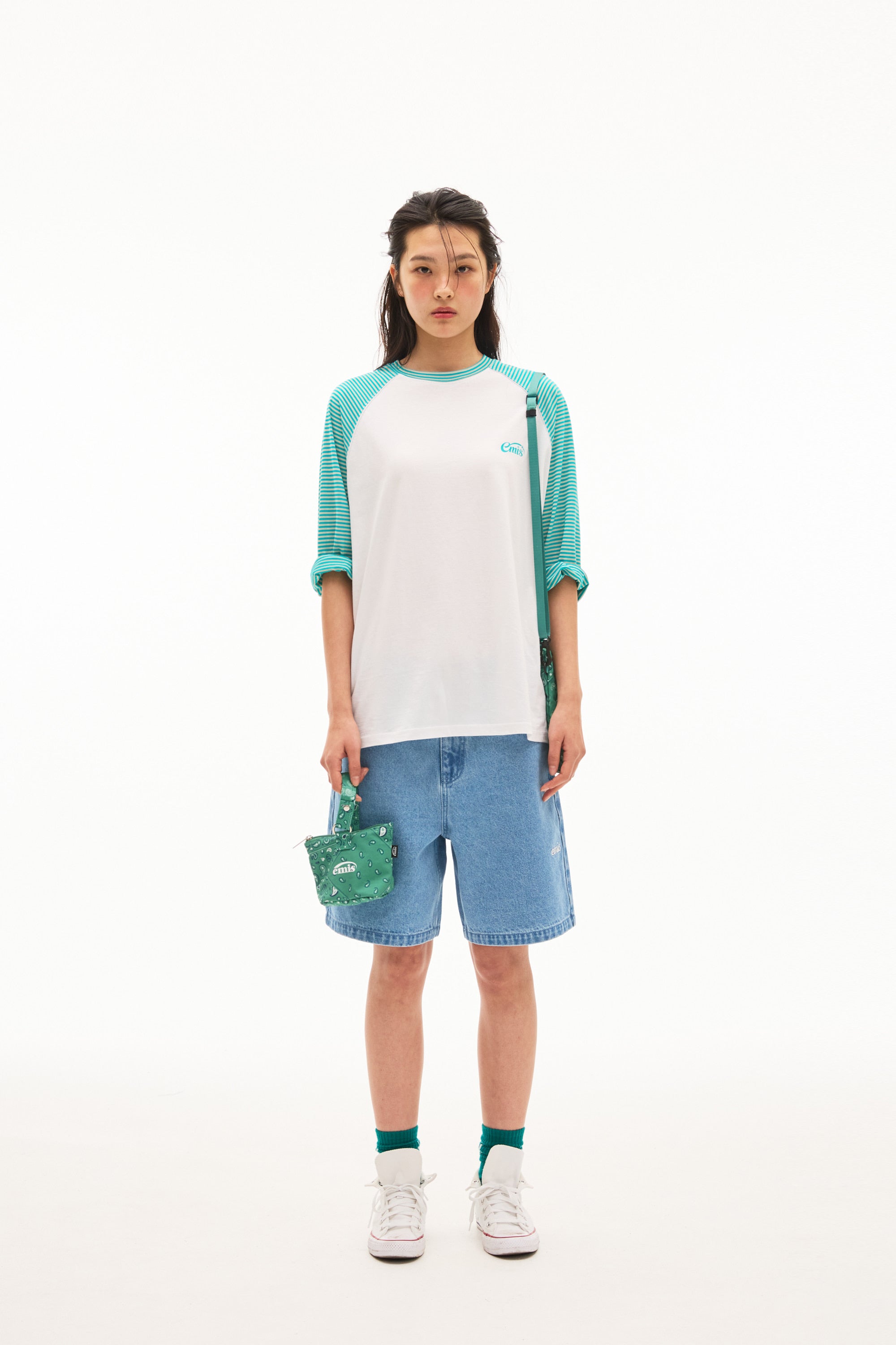 Emis Paisley Mini Pouch-Green