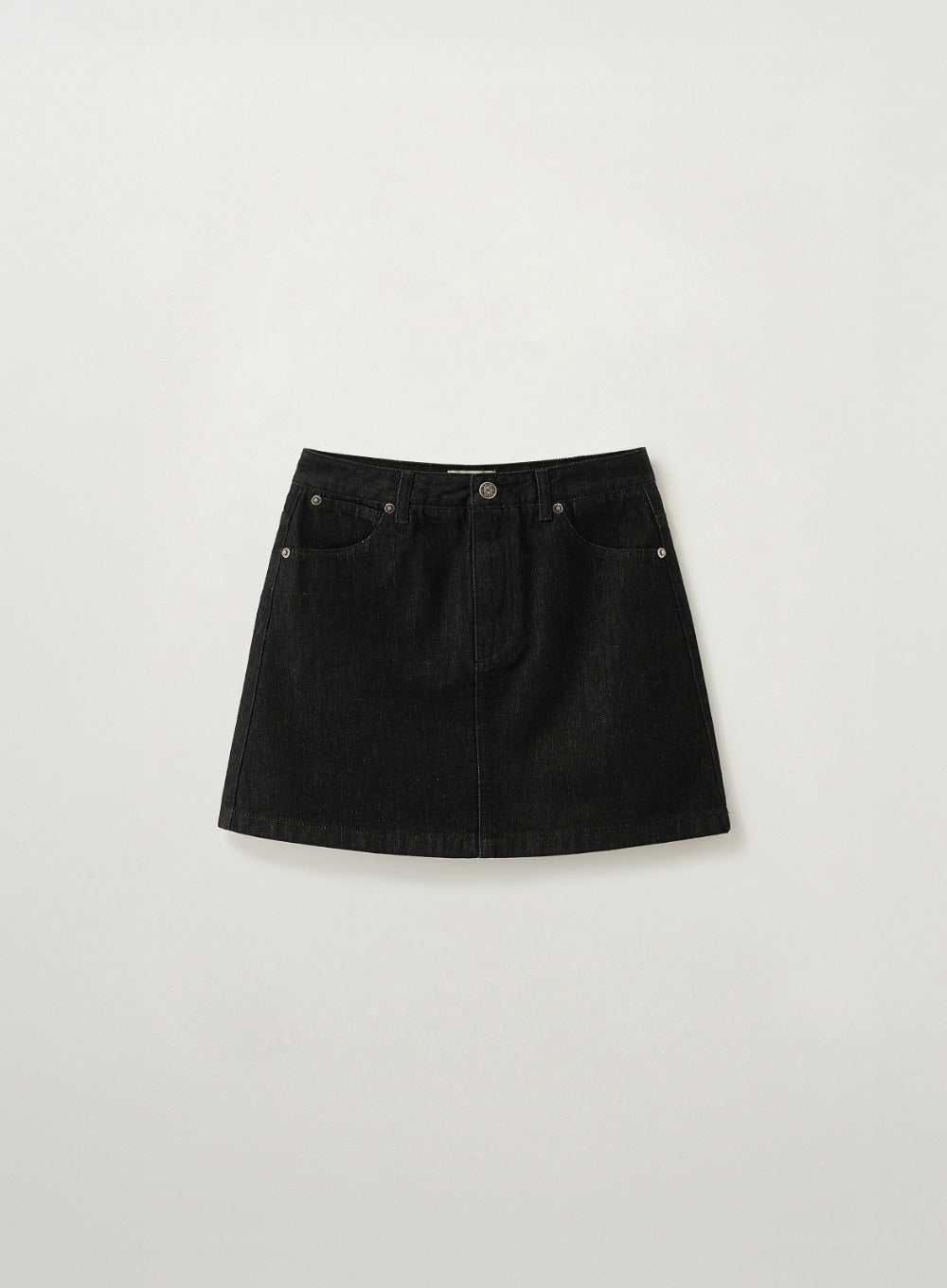 Satur Classic Nonfade Denim Mini Skirt - Black
