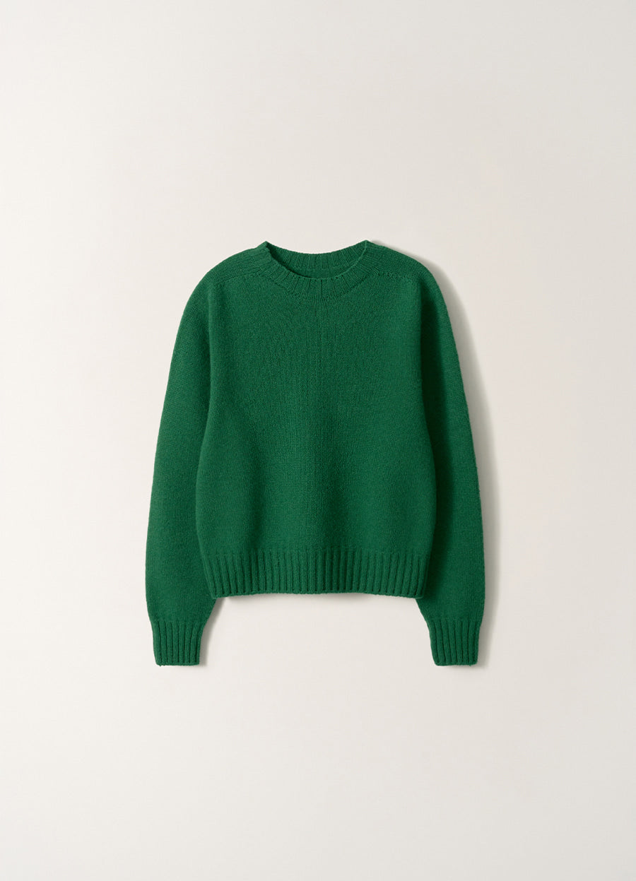 Nothing Written Bunny Wool Pullover Knit (Leafy Green)