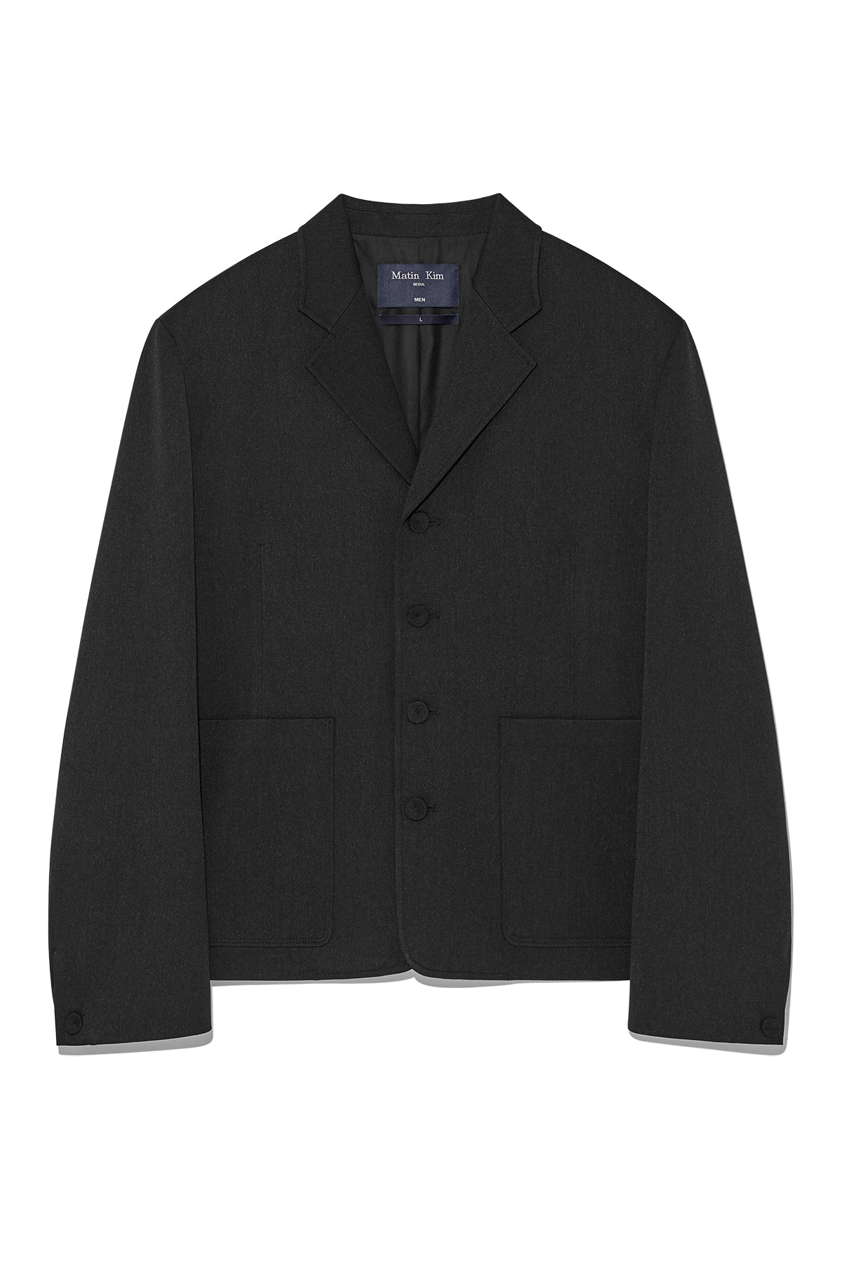 Matinkim Stitch Point Single Jacket For Men IN Charcoal