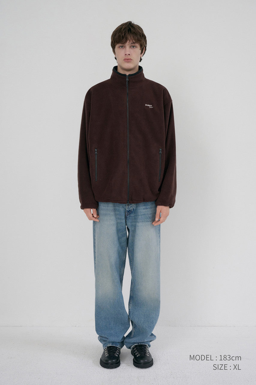 Dunst Unisex Zip-Up Fleece Sweatshirt Choco Brown
