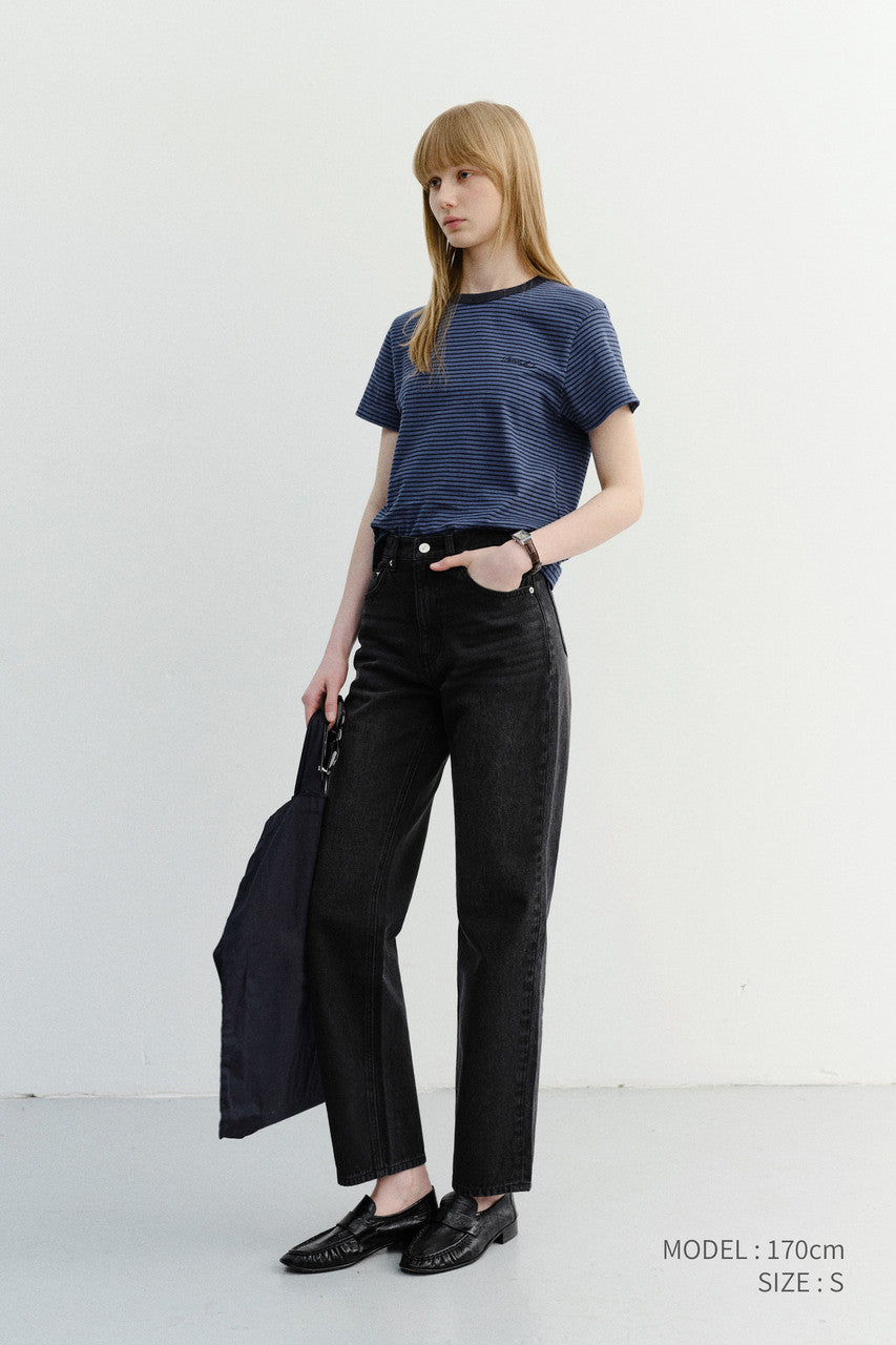 Dunst Essential Cropped Jeans Black