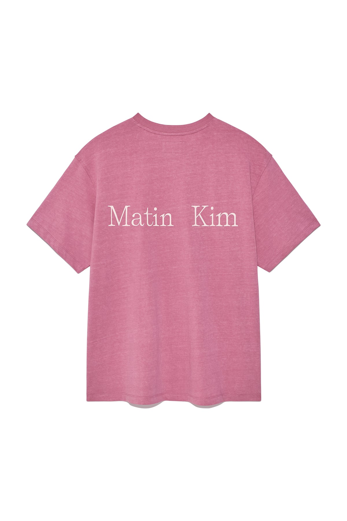 [matinkim] VINTAGE WASHED LOGO TOP FOR MEN IN PINK