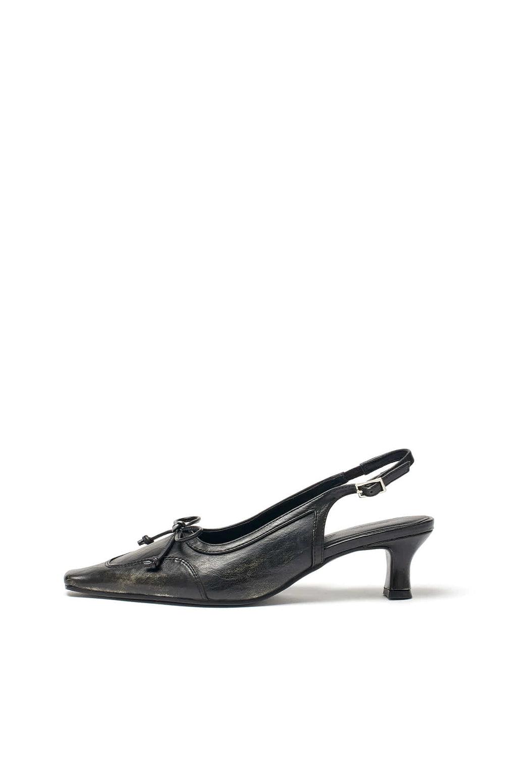 [matinkim] MATIN RIBBON SLING BACK HEELS IN BLACK