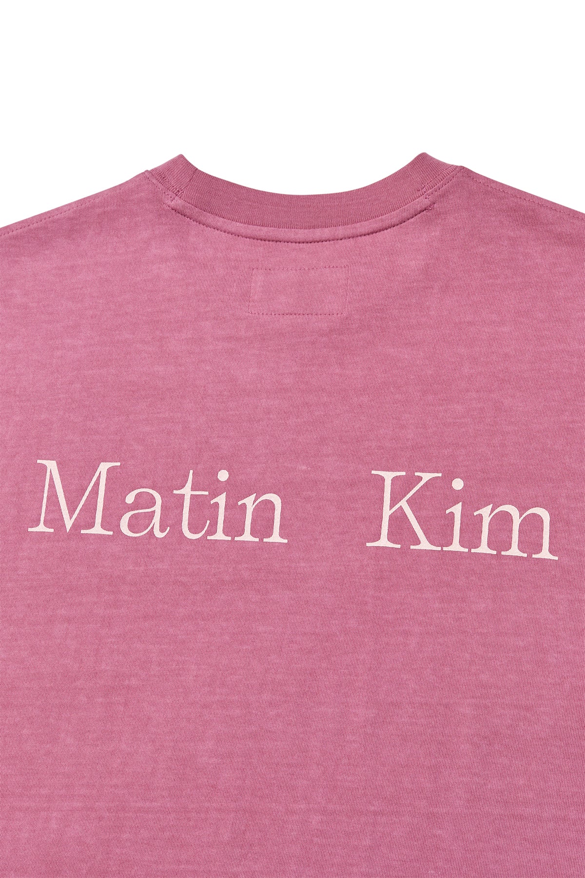 [matinkim] VINTAGE WASHED LOGO TOP FOR WOMEN IN PINK