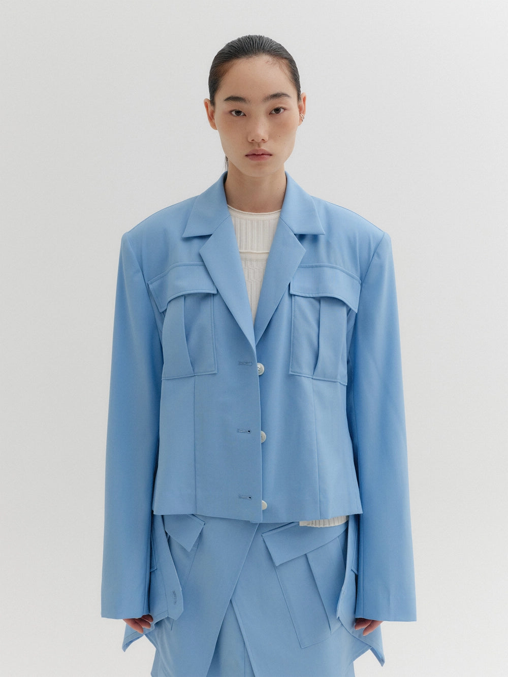 EENK Multi-Way Wrap Jacket - Light Blue