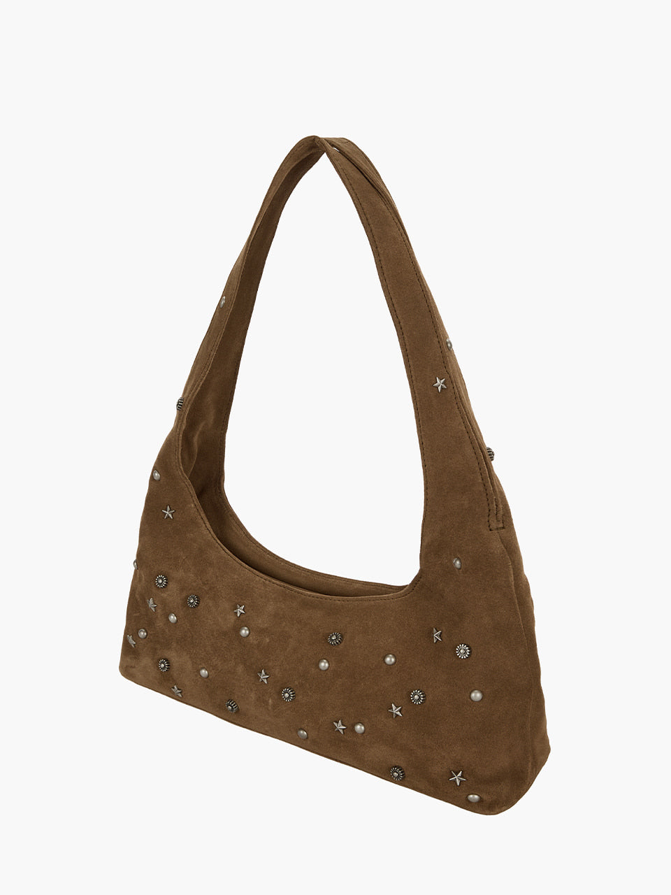 Margesherwood Halter Hobo cappuccino studded suede
