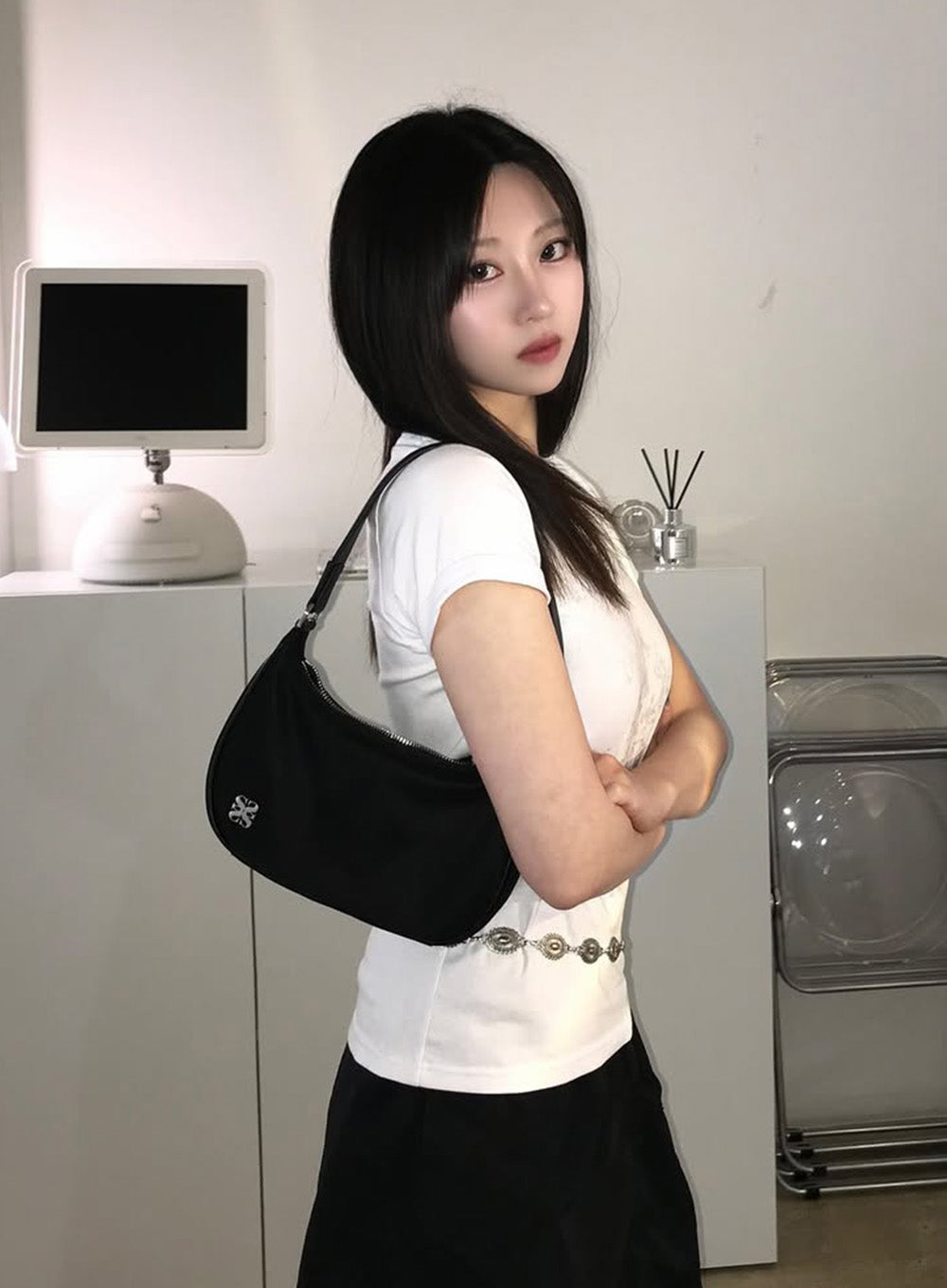 [satur] Mini Shoulder Bag - Black