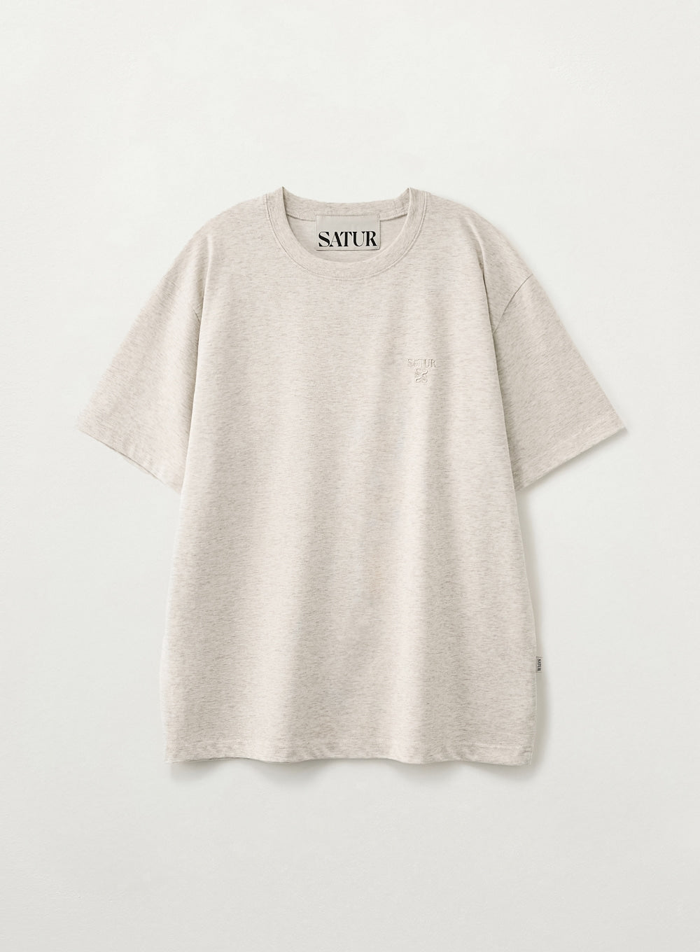 Satur Loren Classic Logo T-Shirt - Oatmeal
