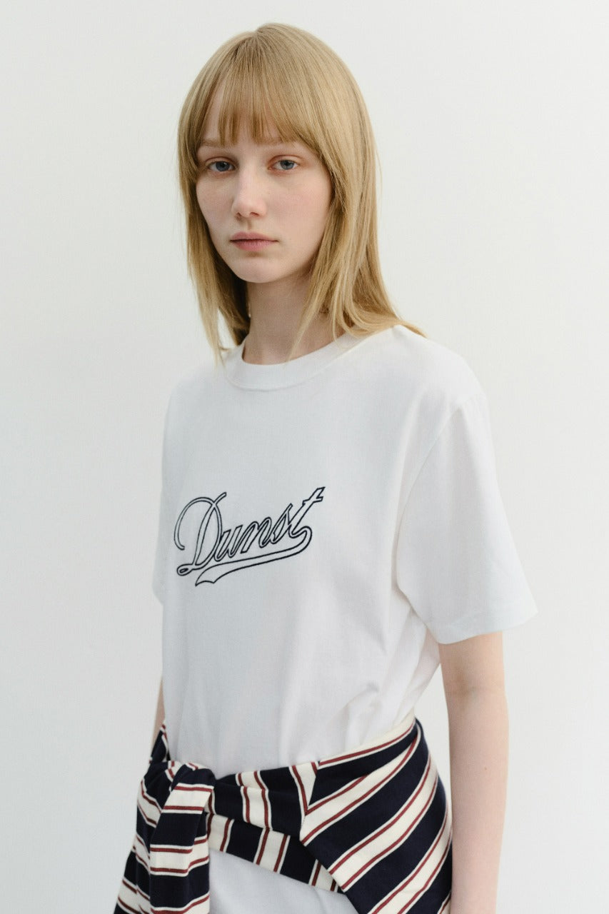 Dunst Unisex Chain Logo T-Shirt Off White