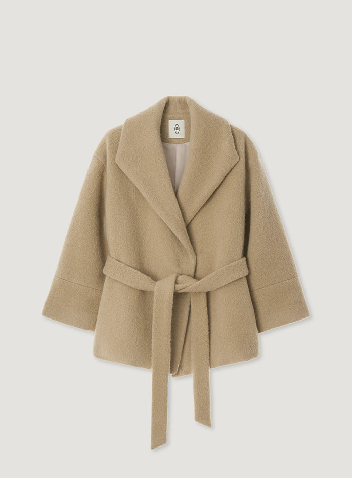 Mango Maniplease Amett Alpaca Half Coat