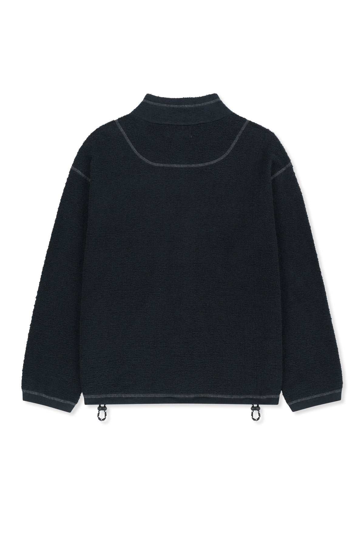 Matinkim Boucle Texture Knit Zip UP IN Dark Navy