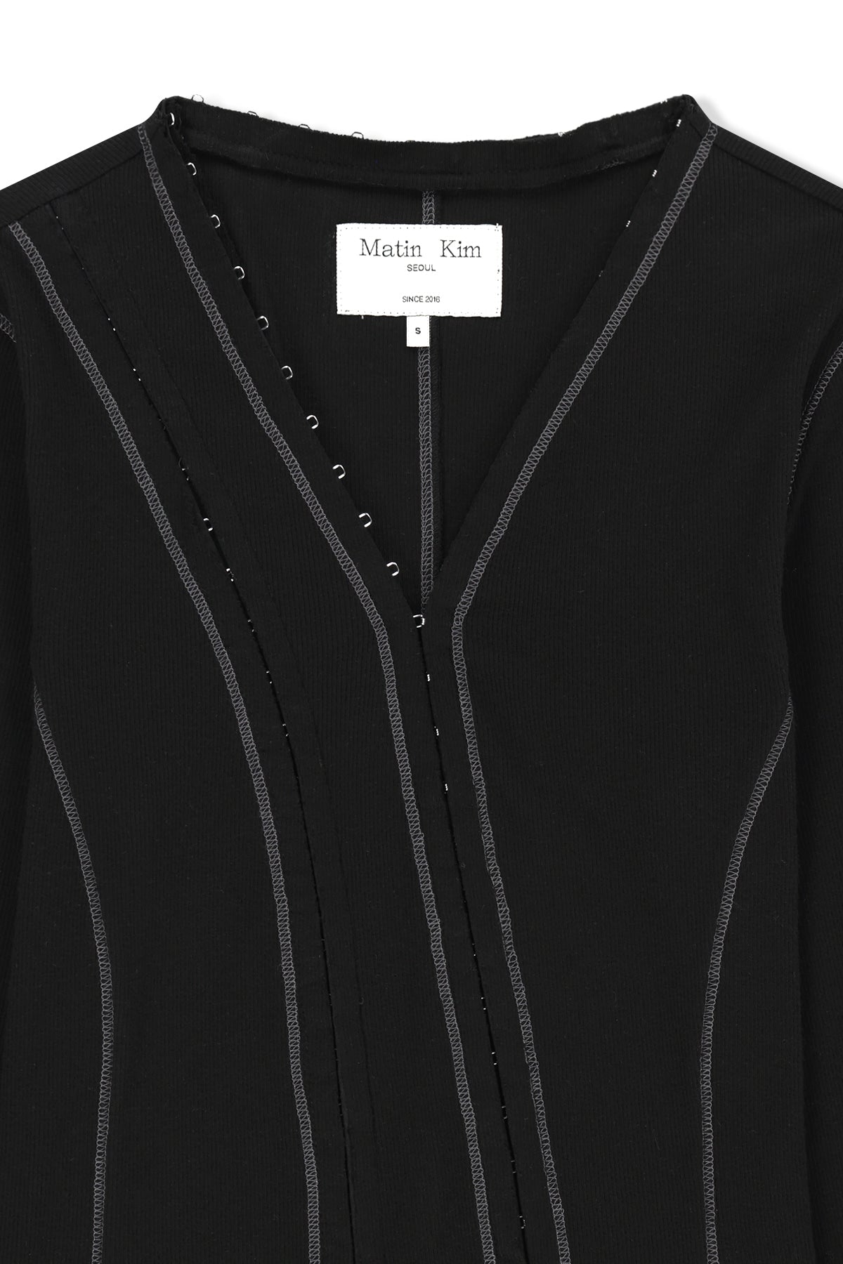 Matinkim Multi Styling Hook Detail Slim Top IN Black