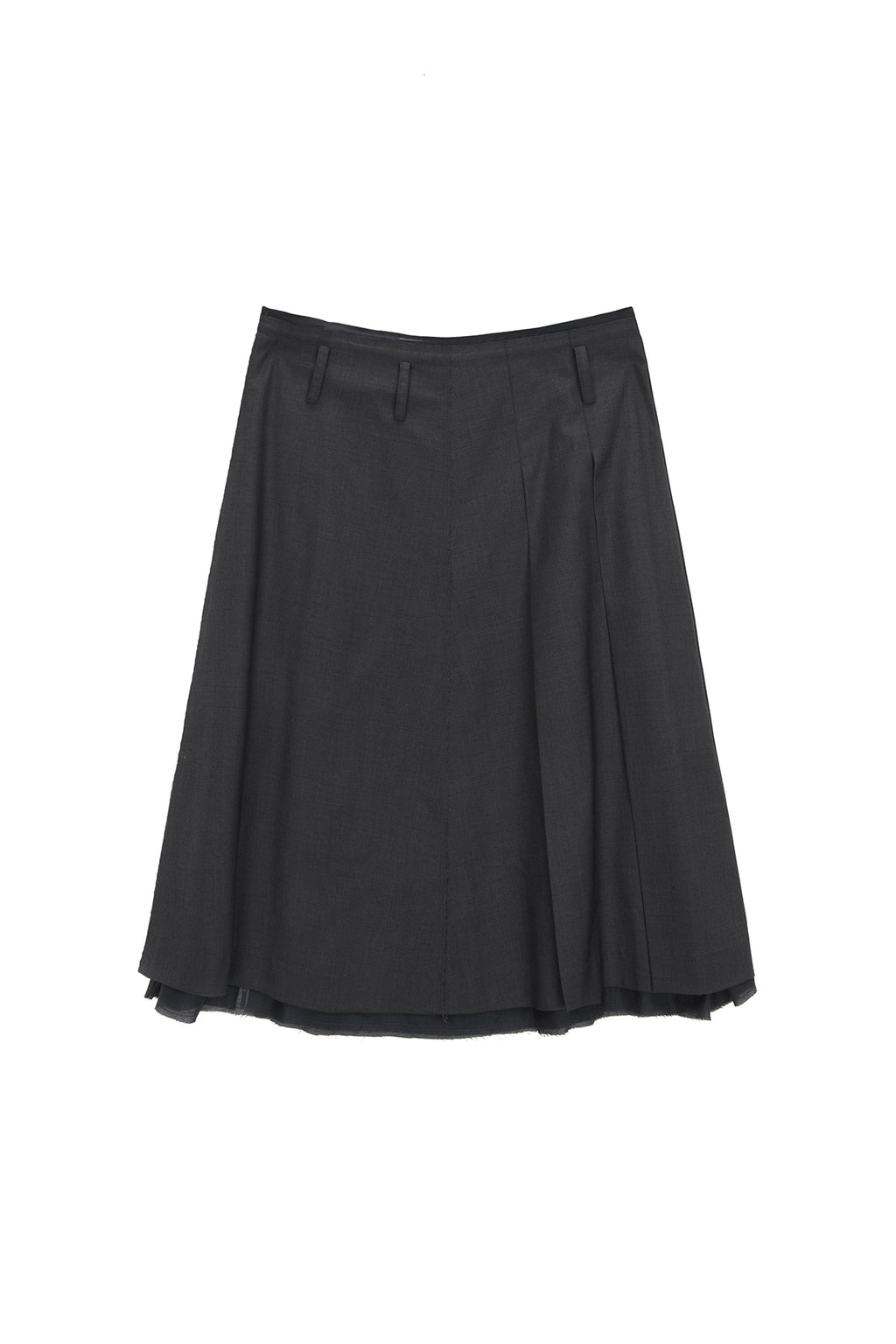 [matinkim] STRING POINT LAYERED PLEATS SKIRT IN GREY