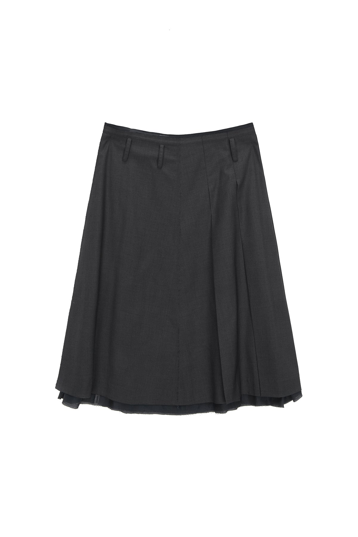 [matinkim] STRING POINT LAYERED PLEATS SKIRT IN GREY