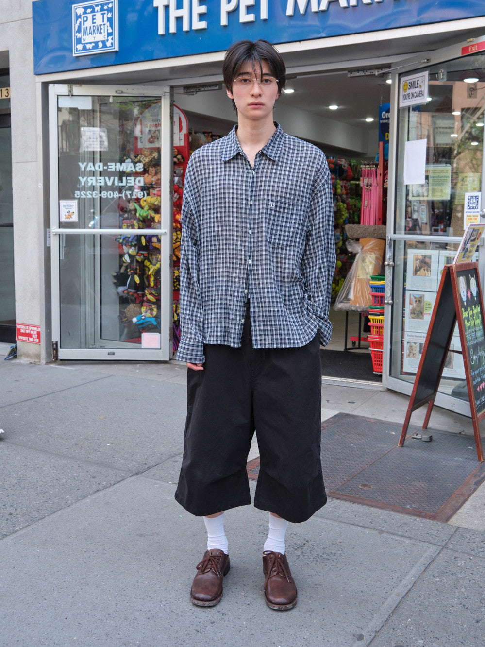 Low Classic Washed Cotton Cargo Half Pants Black