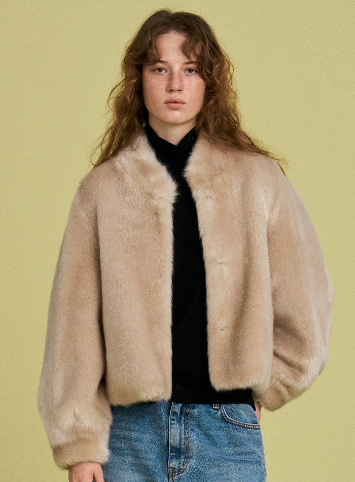 Mango Maniplease Ballen Fur Jacket