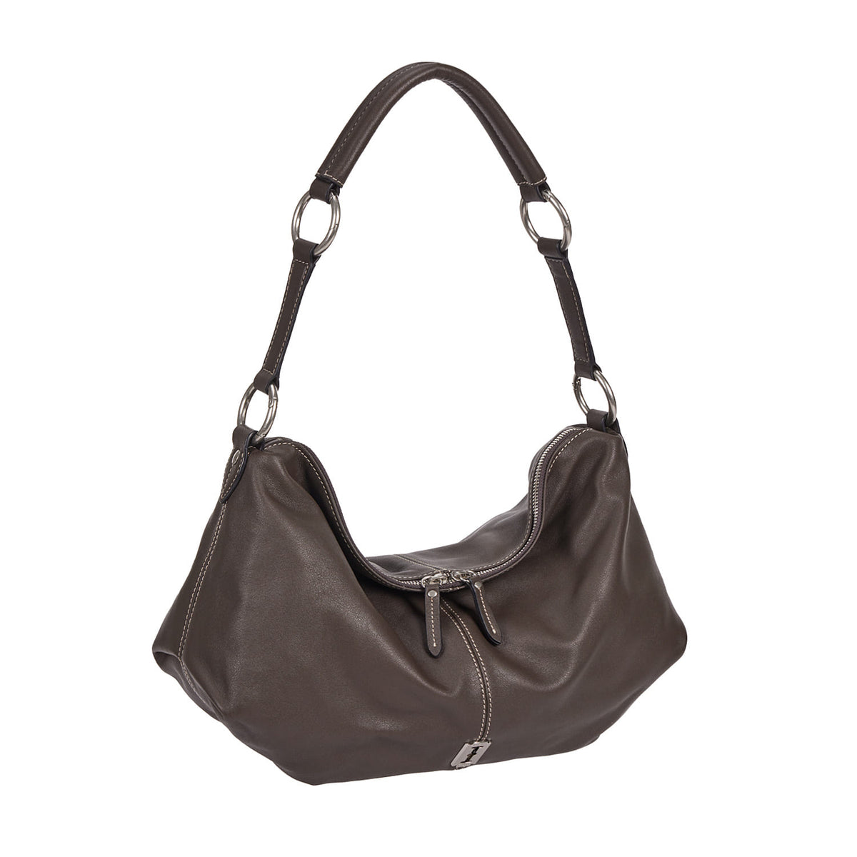 Vunque Halfmoon Attache Shoulder M Dark Brown