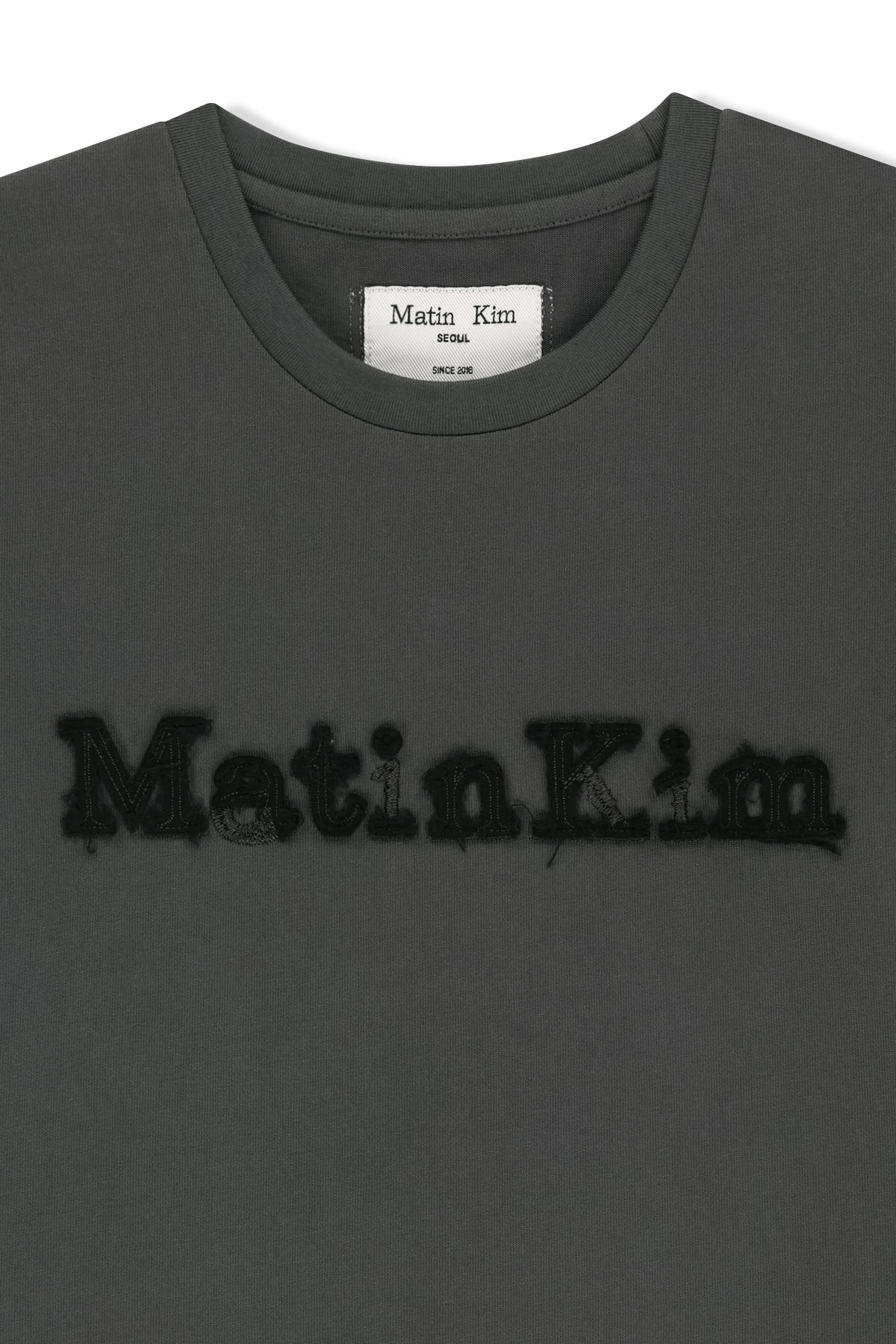 Matinkim Applique Logo Slim Top IN Charcoal