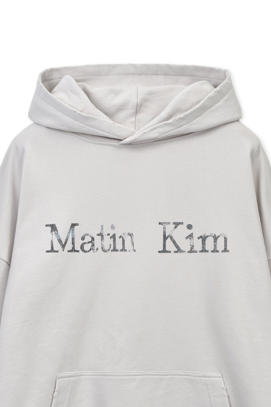Matinkim Raw Edge Hem Sweat Hoody IN Light Beige