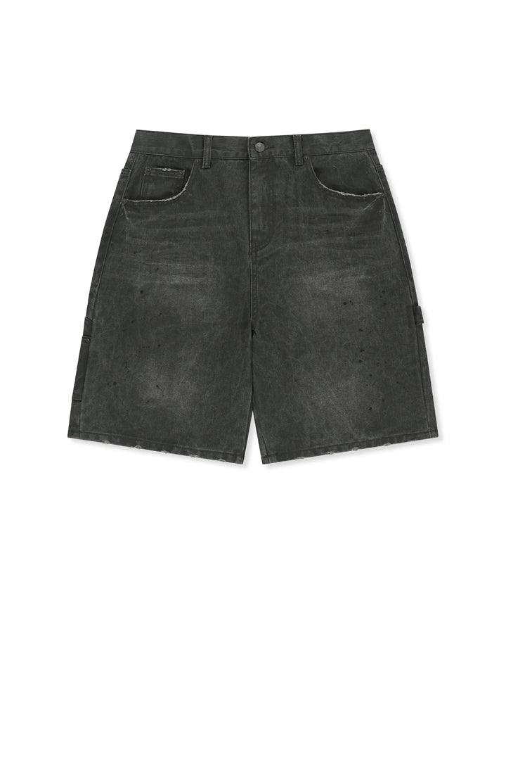 Matinkim Carpenter Bermuda Denim Pants IN Charcoal