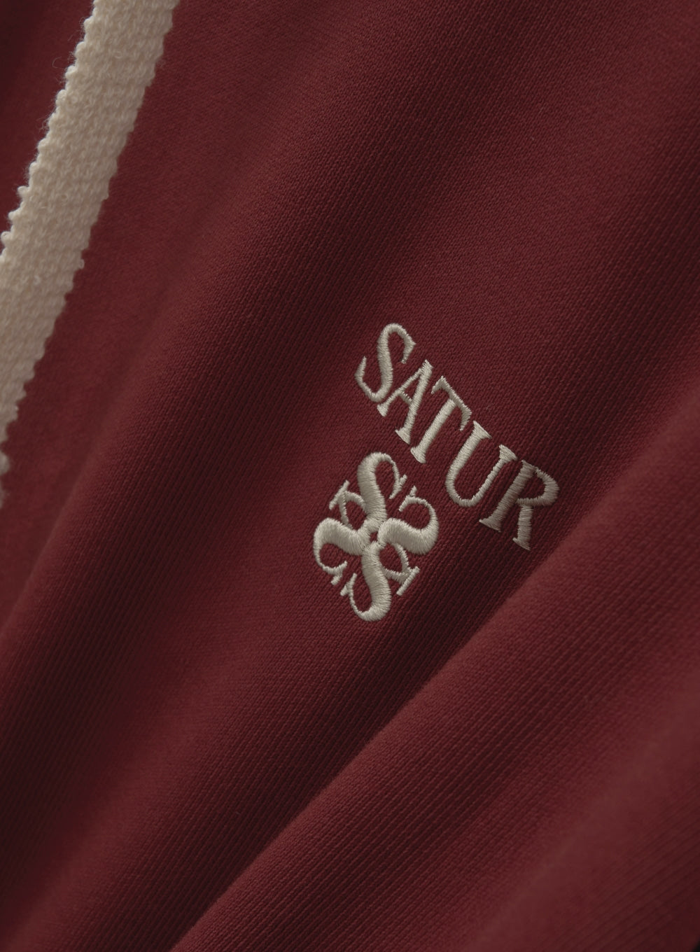 [satur] Apero Loose Fit Tuck Pocket Hoodie - Burgundy