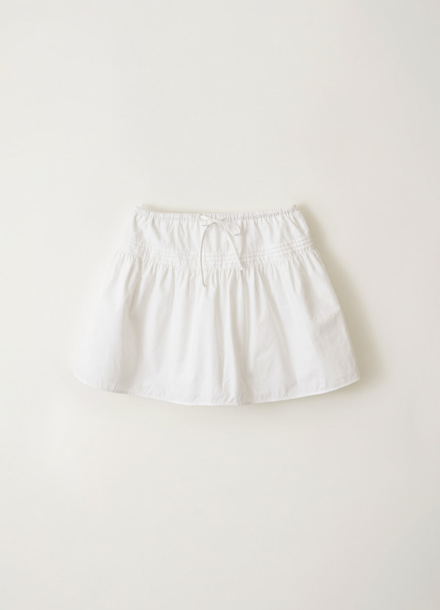 Nothing Written Pou flare skirt (White)