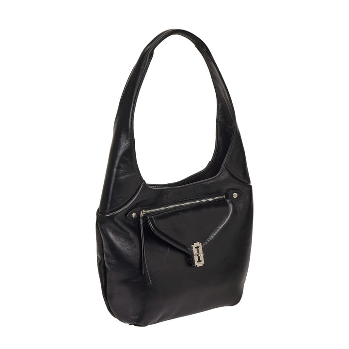 Vunque Occam Shell Vintage Hobo M Black