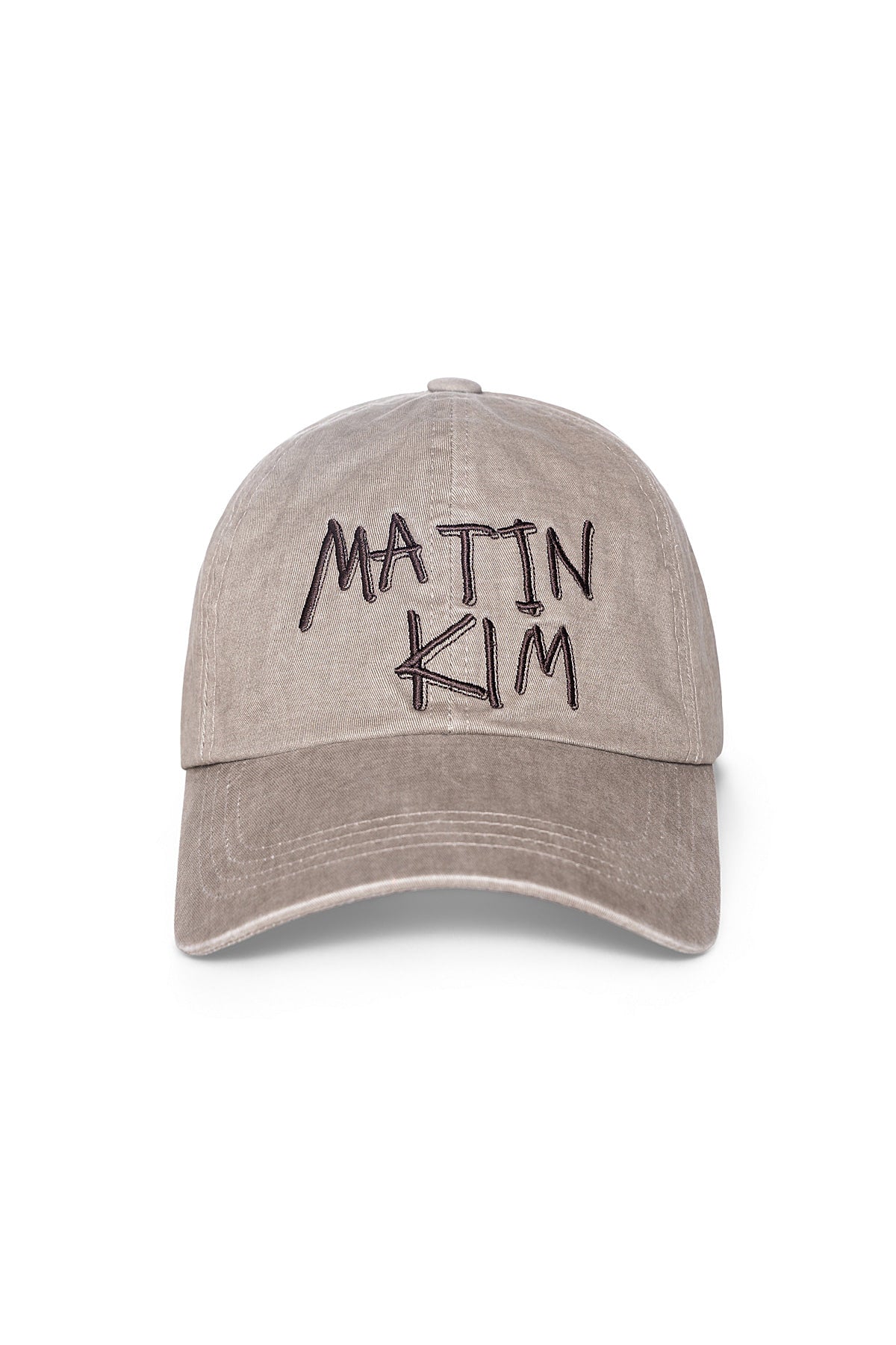 Matinkim Vintage Washed Graffiti Ball Cap IN Khaki Brown