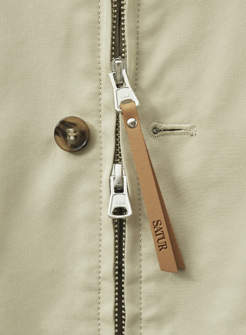 [satur] (W) Lecce Cotton Harrington Jacket - Natural Beige