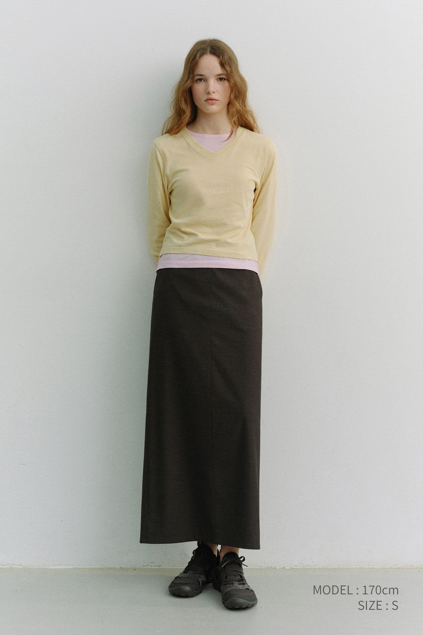 Dunst Essential Petit V-Neck T-Shirt Butter